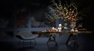 Studio Iconologie avec composition florale