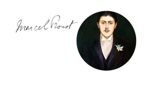 Portrait de Marcel Proust avec signature